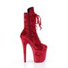 Pleaser - FLAMINGO1045VEL Platform Boots, Pole dance shoes - Red Product image